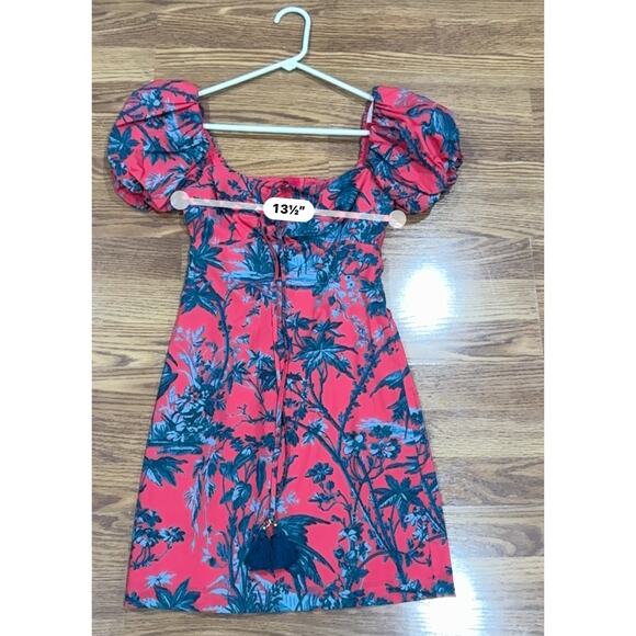 CARA CARA Flirty GIGI MINI SUN DRESS IN PINK HERON WATERMELON SZ XXS - Picture 4 of 10